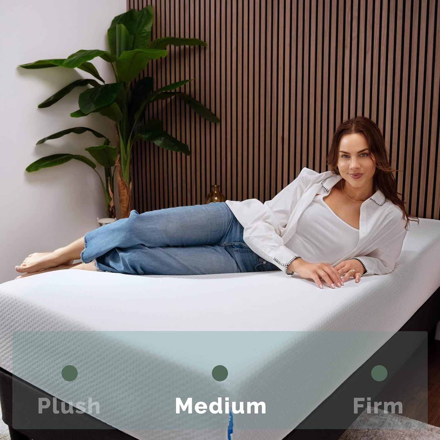 Nestl Green Tea Twin Mattress - 8 Inch Cooling Graphite Memory Foam | Fiberglass-Free, Pressure Relief Support