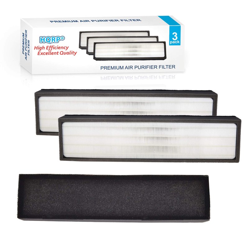 HQRP 3-Pack Filter Compatible with Lowe's 560976, LOWESRAPF-E-4, FLT5000, Idylis 3-Speed 193-sq ft IAP-GG-125 Tower Air Purifier