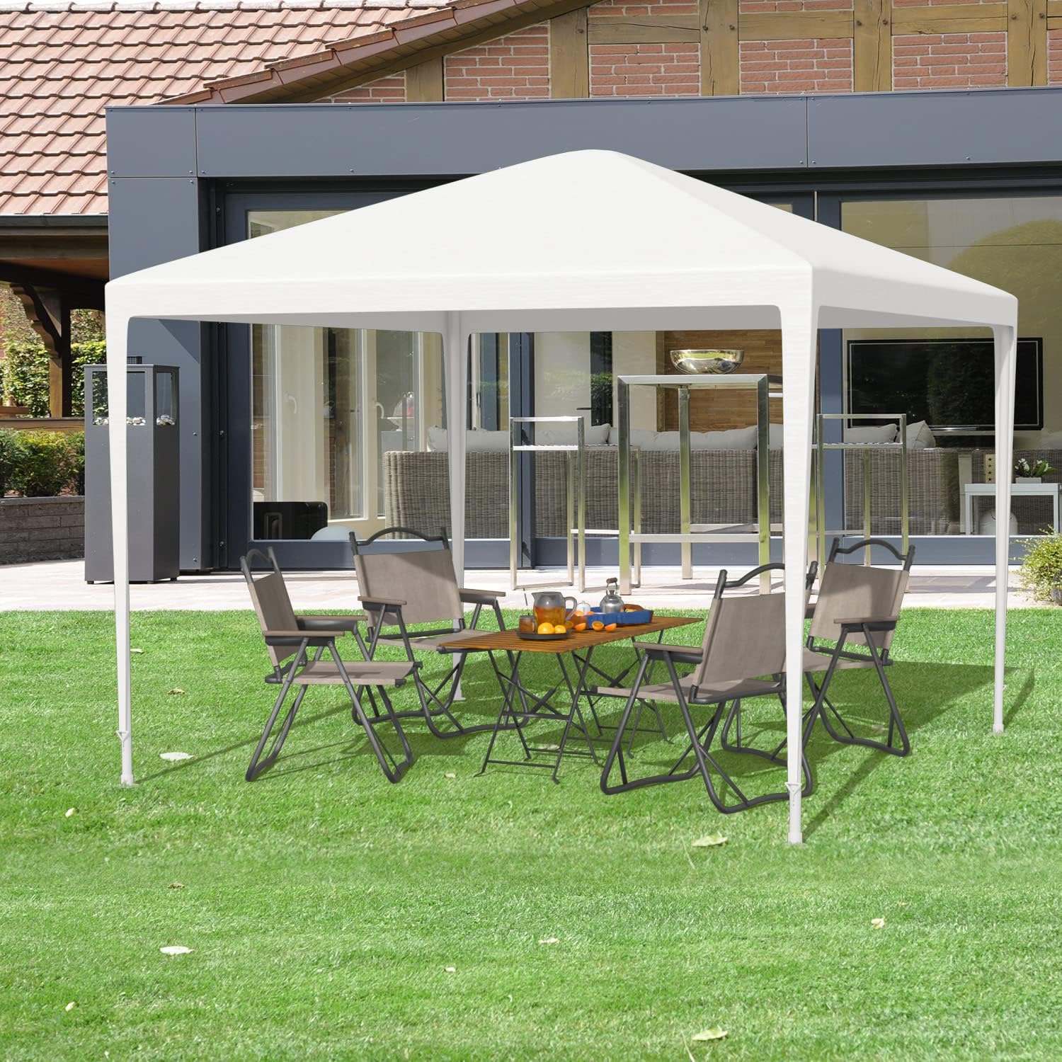 Skiennix 10x10 Gazebo - Waterproof Outdoor Canopy Tent for Parties, Weddings & BBQs