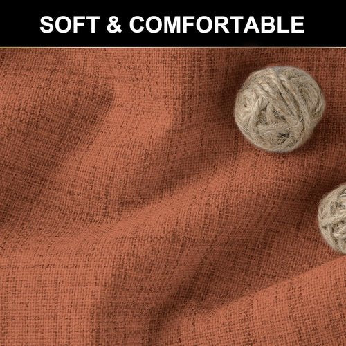100% Blackout Shield Blackout Curtains - Thermal Insulated Rod Pocket Drapes | 50W x 108L, Orange, 2 Panels Set