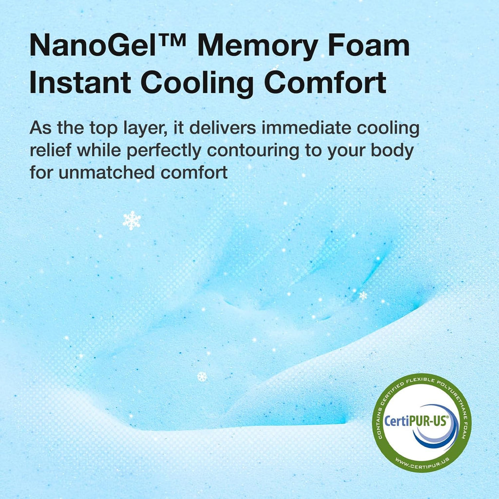 Novilla King Size Mattress - 12 Inch Gel Memory Foam for Cooling Comfort & Pressure Relief | CertiPUR-US Certified