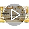 NUPTIO Gold 12.2 Inch Square Cake Stand, Metal Dessert Risers for Weddings