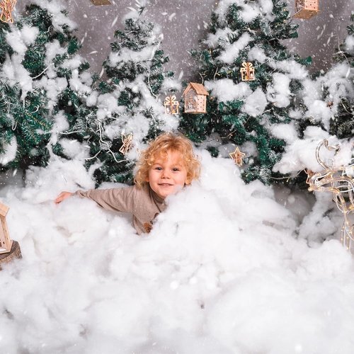 Fovths Christmas Fake Snow Decor - Fluffy 70 Ounce Artificial Clouds for Indoor Displays