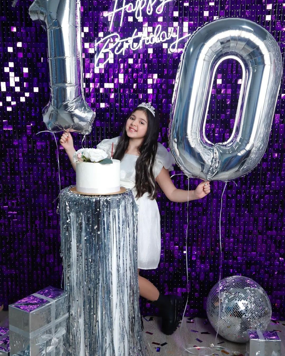 Silver Number 0 Balloon - 40 Inch Birthday Decoration for Milestone Celebrations | Party Supplies