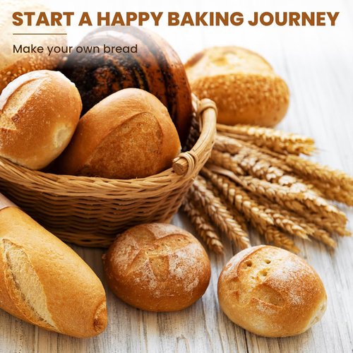 Kikcoin 5-Inch Banneton Bread Proofing Basket Set of 6 | Perfect for Mini Sourdough Baking