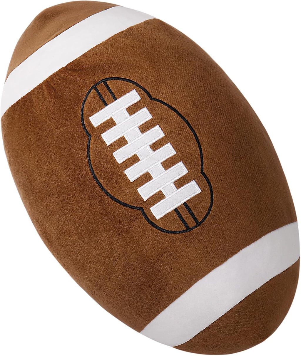 OurHonor Football Plush - 18" Soft Fluffy 3D Stuffed Football Pillow | Cute Indoor Outdoor Decoration for Kids