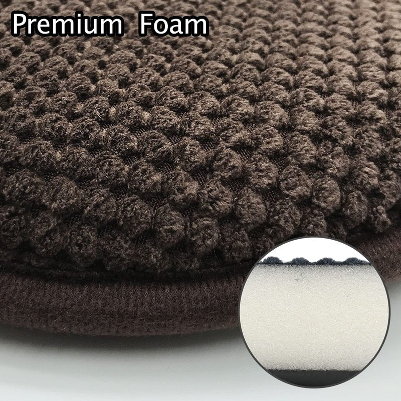 PAGGED Brown Chairs Cushions for Dining Chairs 6 Pack Non Slip Foam Kitchen Seat Cushions Washable Soft Thick Patio Pads Large Wooden Metal Tapered Chair Cushions,17" x 15"