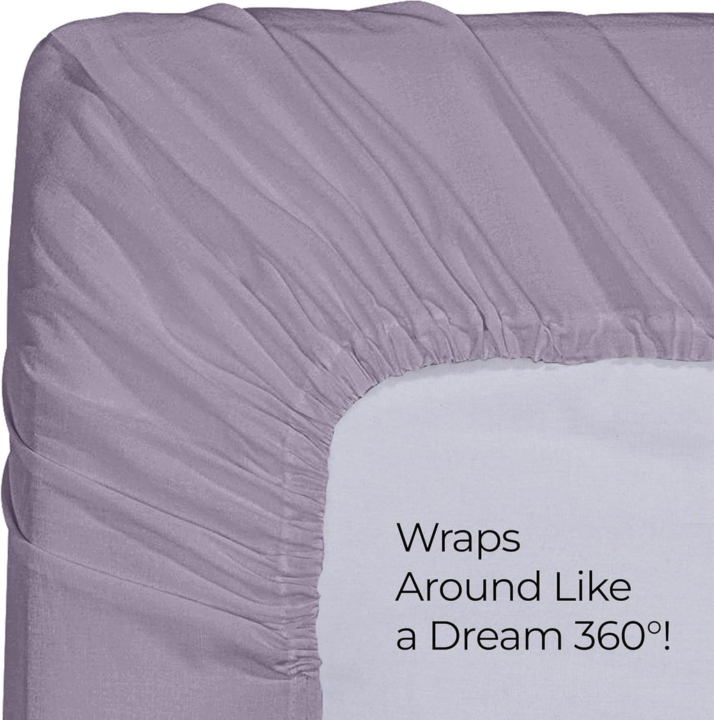 Utopia Bedding King Fitted Sheet - Deep Pocket Soft Microfiber - Fade Resistant & Easy Care | Lavender