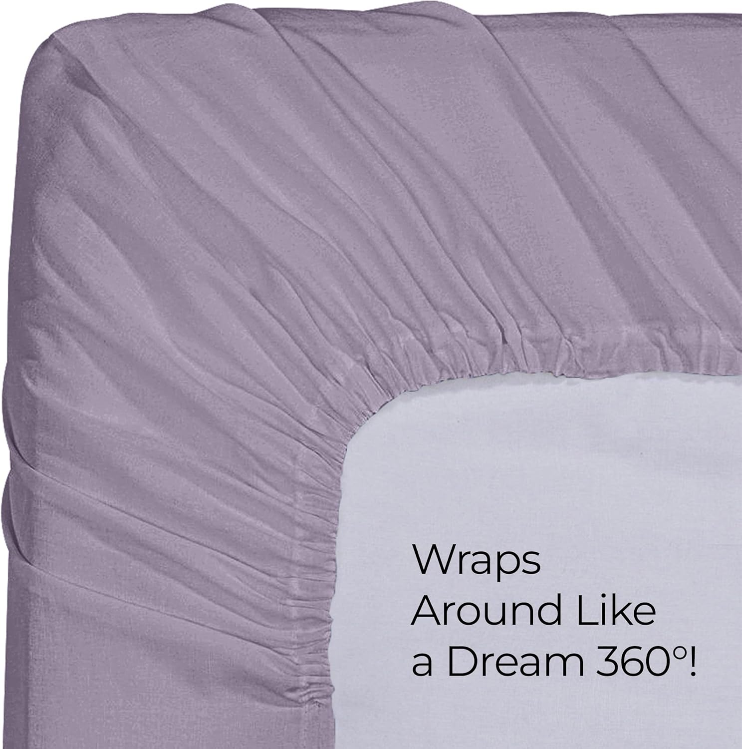 Utopia Bedding King Fitted Sheet - Deep Pocket Soft Microfiber - Fade Resistant & Easy Care | Lavender