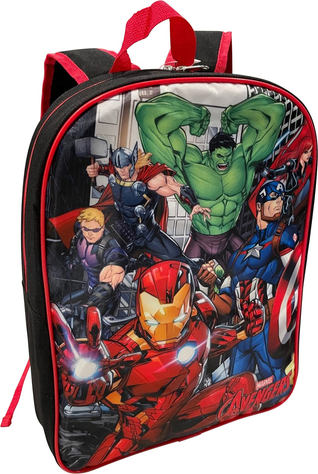 Ruz Avengers Boy's 15" Backpack (Black-Red)