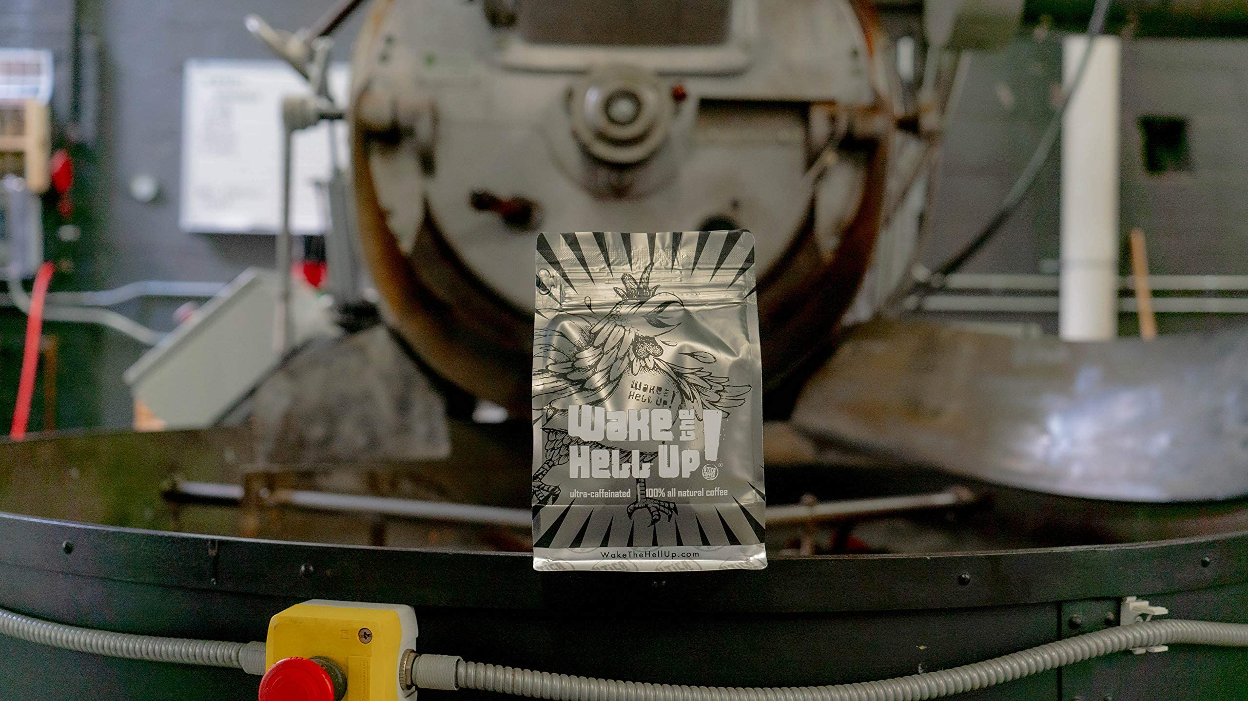 Wake The Hell Up! 12oz Ultra-Caffeinated Ground Coffee, Low Acid, Medium-Dark Roast