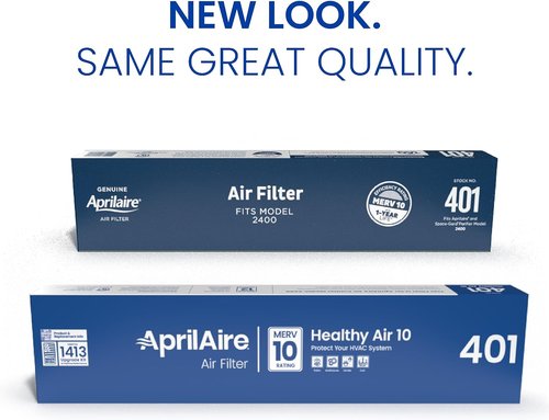 AprilAire 401 Replacement Furnace Filter - MERV 10, 16x25x6 for AprilAire 2400 & Space-Gard 2400 (Pack of 2)
