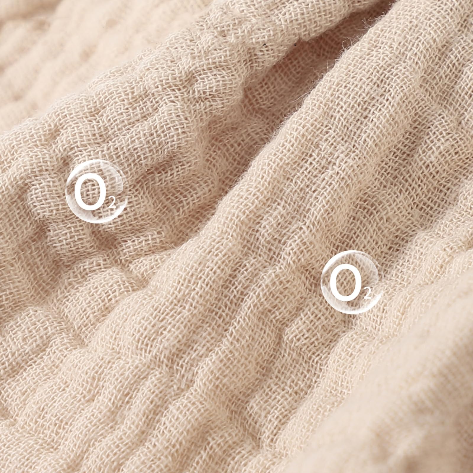 insular Muslin Swaddle Blankets for Boys Girls, 2 Pack Receiving Baby Blanket Large 47 x 47 inches, Soft Breathable Swaddling Wrap for Unisex Newborn, Teddy Bear&Khaki