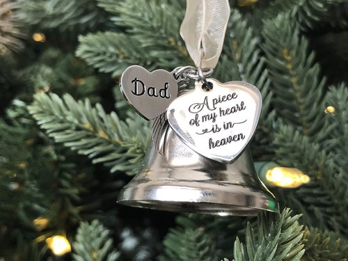 Memorial Christmas Ornament for Dad & Mom | Heartfelt Remembrance Bell | Sympathy Gift for Grieving Families