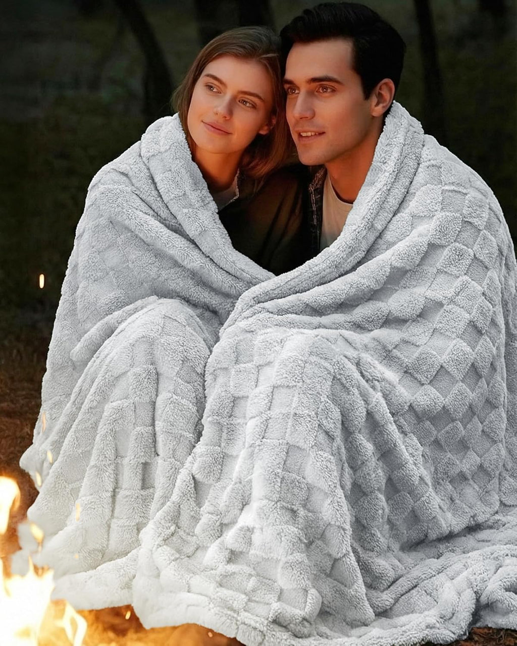 Utopia Bedding Cool Grey Checkered Fleece Throw Blanket - Soft Plush Cozy 50x60 Inches | Perfect for Couch or Bed