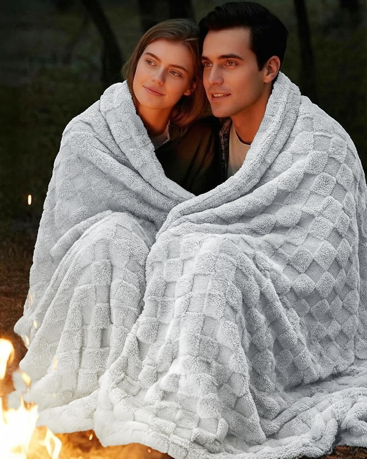 Utopia Bedding Cool Grey Checkered Fleece Throw Blanket - Soft Plush Cozy 50x60 Inches | Perfect for Couch or Bed