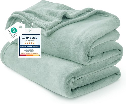 Bedsure GentleSoft Fleece Blanket - Cozy Small Throw for Kids, 43x55 Inches, Sage Green