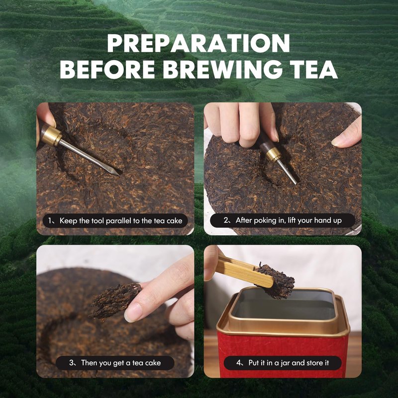 KHS Organic Ripe Pu Erh Tea Cake, 7.05 Oz USDA Certified Organic Puerh Tea Cake, No Dust Production Workshop, Aged Chinese Yunnan Ancient Tree Pu'erh Tea Cake, Woody, Deep Earthy Flavor