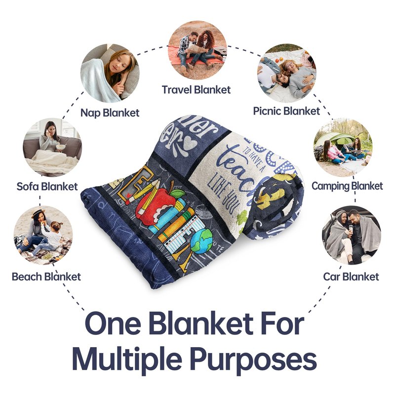 SteadStyle Teacher Gifts for Women Men – Unique Teacher Appreciation Gifts Blanket, Funny Present for Educators, Best Retirement or Birthday Gift from Students – 60"x50" Throw