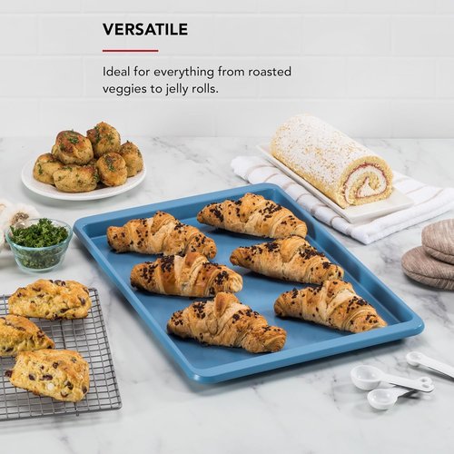 KitchenAid Nonstick Aluminized Steel Baking Sheet - 13x18in, Stylish Blue Velvet Finish