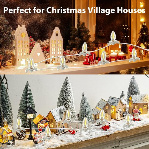 Department 56 USB 5V LED Light Set - 6 Decorative Lights for Christmas & Halloween | 9.8ft White Cord
