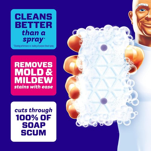 Mr. Clean Magic Eraser Sponge - Powerful Bathroom Cleaner with Febreze Lavender Scent | 7 Count