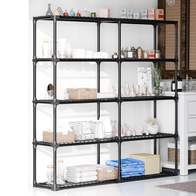 ALTLER Heavy Duty 4-Shelf Shelving Unit Standing Storage Shelf Units for Laundry Bathroom Kitchen Pantry Closet