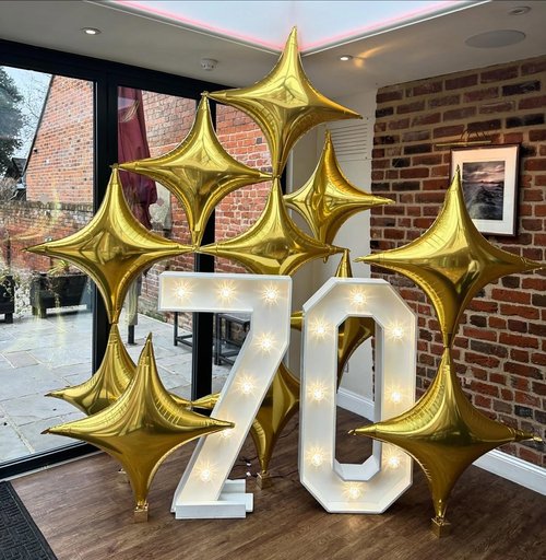 Gold Star Balloons | 12-Pack Four Angle Star Foil Balloons - 26" & 10" Gold Helium Balloons for Parties