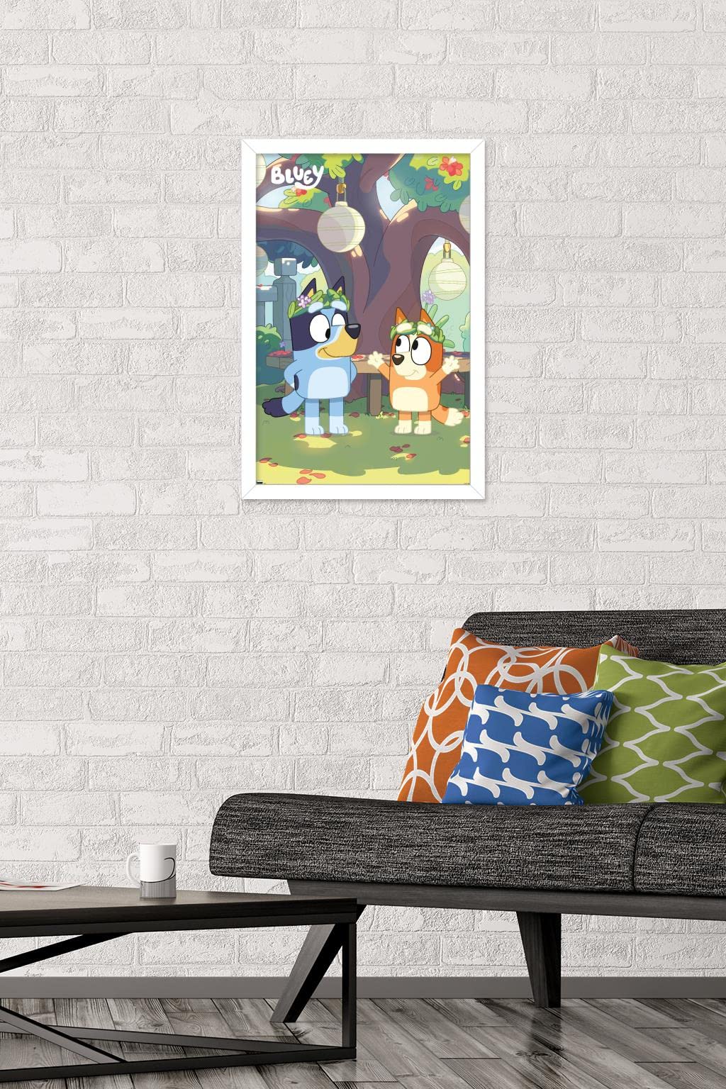 Bluey - Duo Wall Poster, 22.4L" x 14.7W", White Framed Version