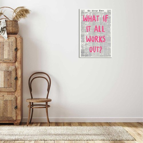 Drimiler Retro Newspaper Poster - Positive Affirming Quote Canvas Wall Art | 12x16in Framed Decor