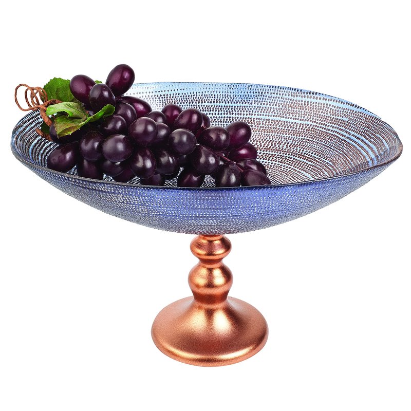 Badash Dory Footed Oval Centerpiece Bowl L12 x 8 "x H7