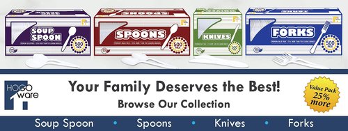 500 White Plastic Spoons silverware disposable cutlery set utensil plasticware kitchen compostable picnic office home bulk flatware box birthday party supplies Spoon wholesale bbq picnic