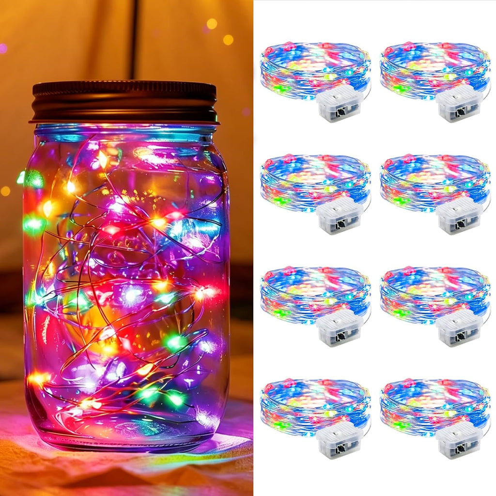 Skiennix 20 LED Fairy Lights - 7Ft Twinkle String Lights | Waterproof & Battery Operated for Parties, Weddings, Christmas & More - Multicolor