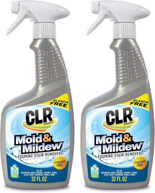 CLR Brands Mold and Mildew Stain Remover - Multi-Surface Cleaner Spray | 32 oz. Bottle, Pack of 2