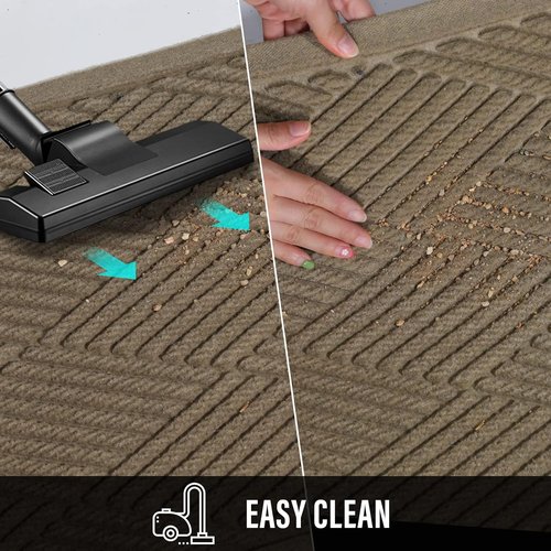 HIYARD Sturdy Front Door Mat - Absorbent, Non-Slip, Stain Resistant | 30" x 17", Beige
