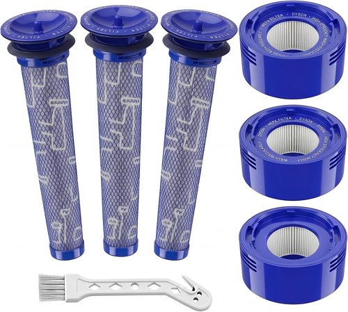 Dyson 6-Pack Vacuum Filter Replacement Kit - Compatible with V7, V8 Animal & Absolute Models