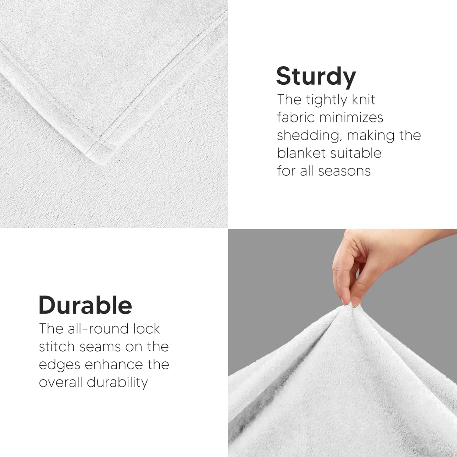Utopia Bedding White Fleece Blanket - Luxury Soft 300GSM Queen Size (90x90 Inch) | Bulk Pack of 9