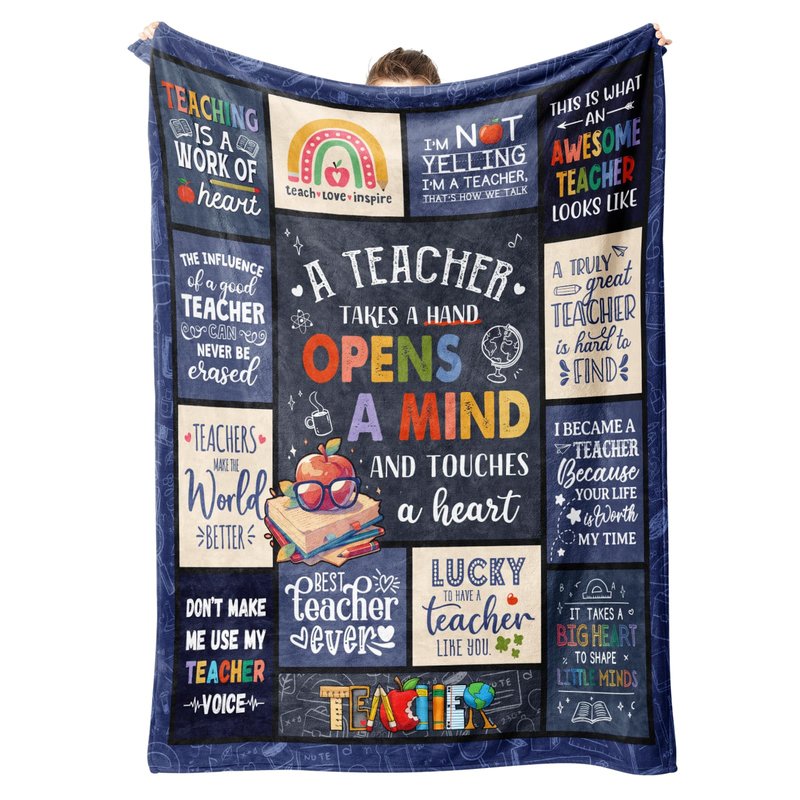 SteadStyle Teacher Gifts for Women Men – Unique Teacher Appreciation Gifts Blanket, Funny Present for Educators, Best Retirement or Birthday Gift from Students – 60"x50" Throw