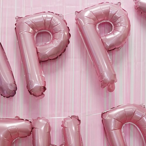 GREATRIL Metallic Pink Happy Birthday Banner - Perfect Party Decoration for Unicorn & Princess Themes