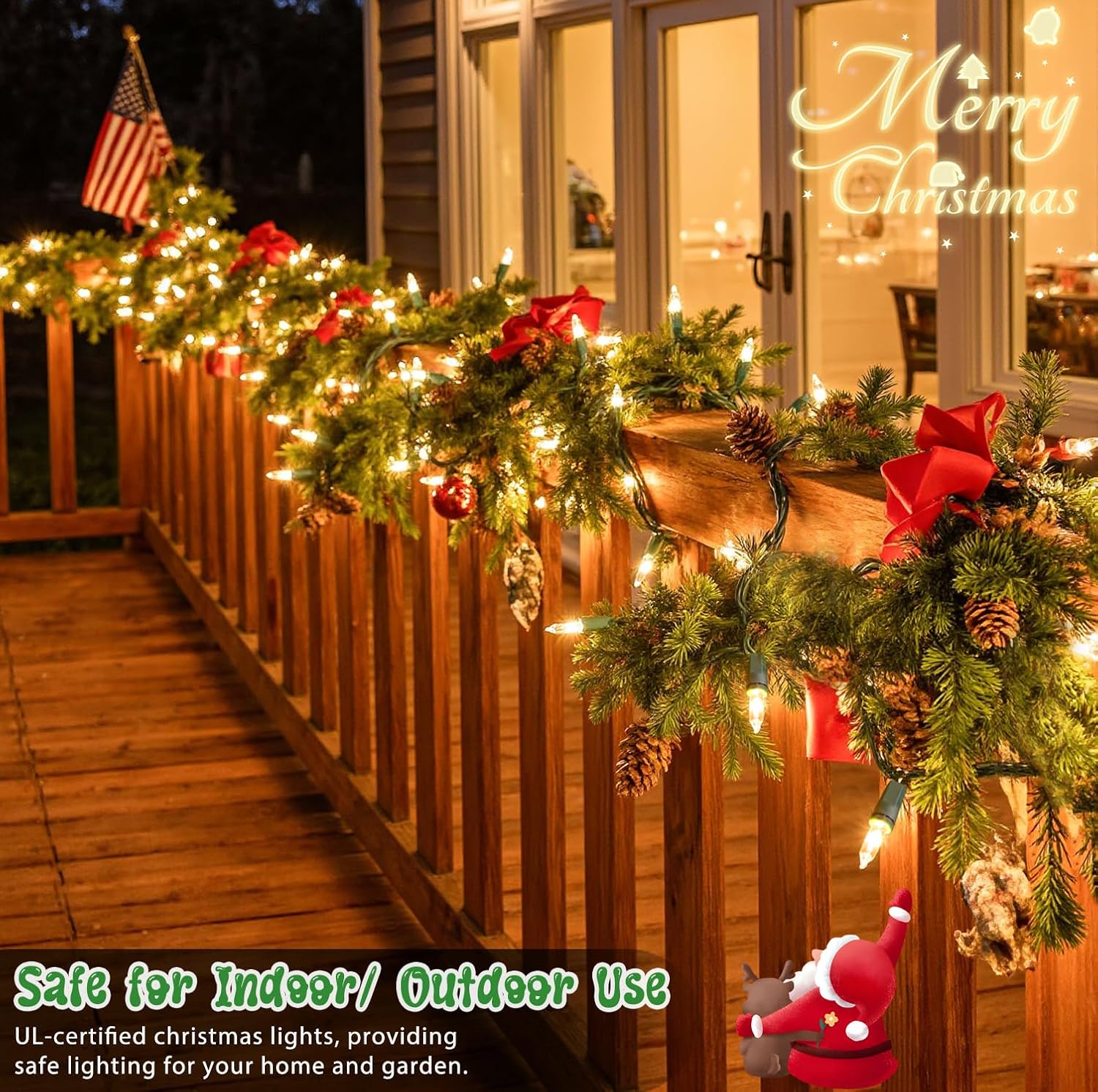 Skiennix 50-Count Warm White Christmas Lights - 13FT Mini String Lights for Indoor & Outdoor Decor