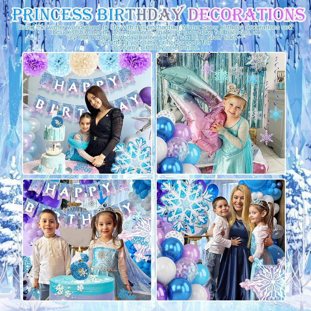 Regine Switzerland Birthday Decorations | 8th Birthday Party Supplies with Balloons, Crown & Banner