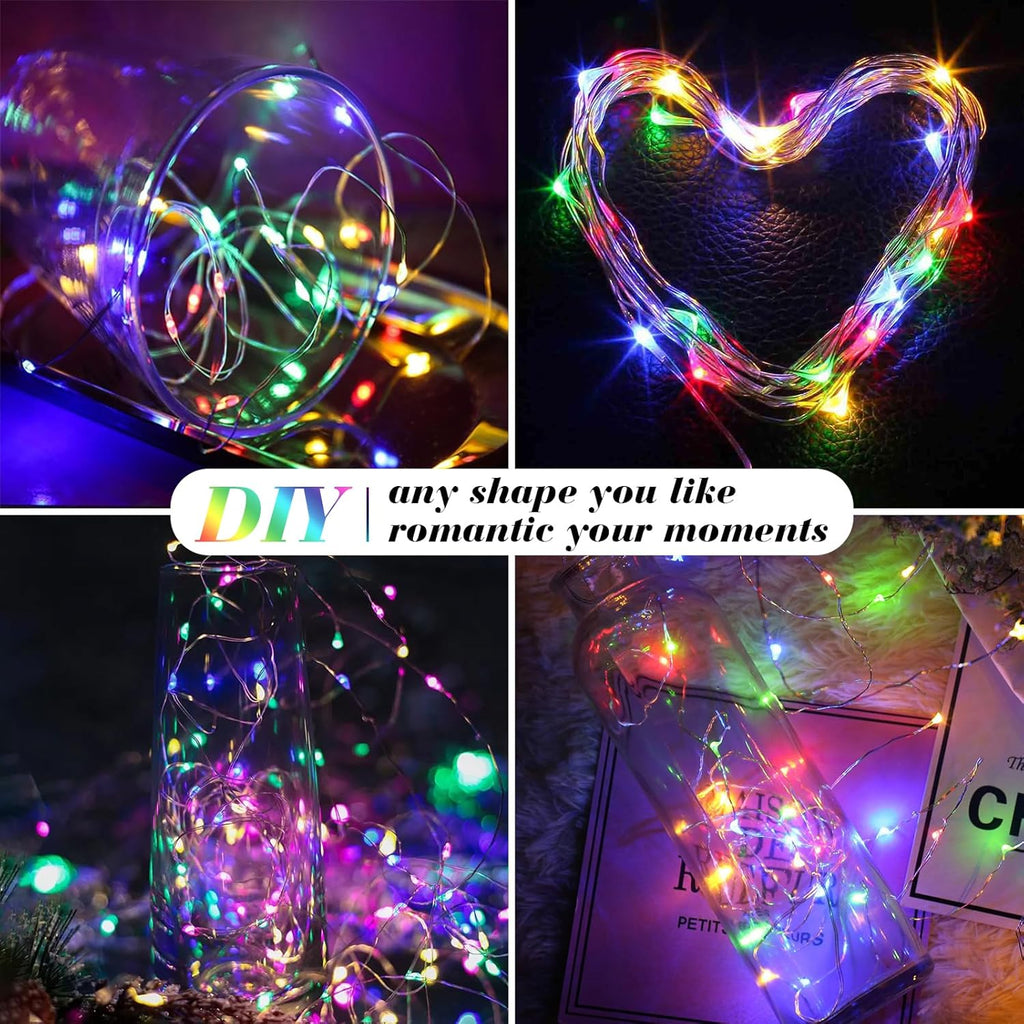 ZGWJ Fairy Lights - 8 Pack Battery Operated 7ft Mini LED String Lights | 3 Modes for DIY Decor