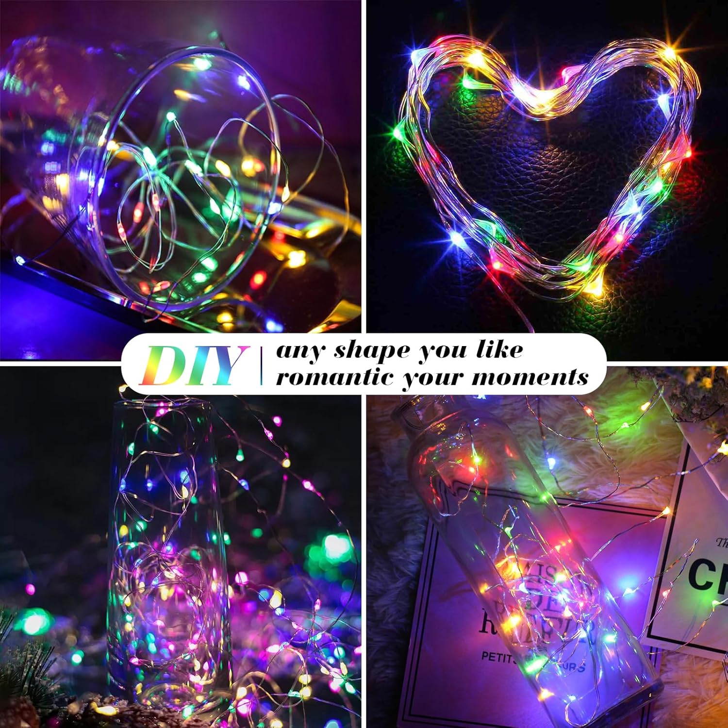 ZGWJ Fairy Lights - 8 Pack Battery Operated 7ft Mini LED String Lights | 3 Modes for DIY Decor