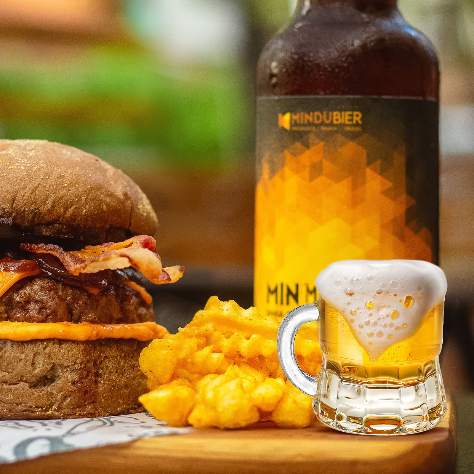 INFTYLE Beer Mug Set of 24, Shot Glasses 1 oz Steins Beer Glass Mason Clear Mugs Small Juice Cups Tasting Glasses for Drinking Beer Festival (Glass, 24 pack-1oz)