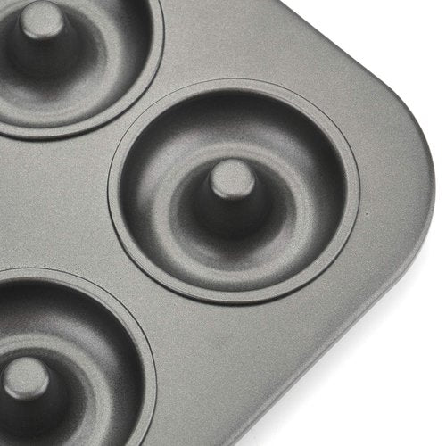 Lawei 2 Pack 12-Cavity Non-stick Donut Pan, Carbon Steel Donut Baking Pan for Muffin, Cake, Dessert, Mini Bagel Mold Donut Trays for Oven, Microwave, Freezer Safe