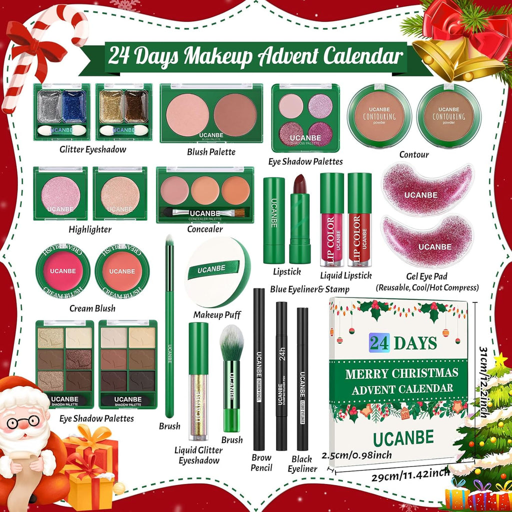 UCANBE 2025 Makeup Advent Calendar - 24 Days of Beauty Surprises for Women & Teens | Holiday Gift Set