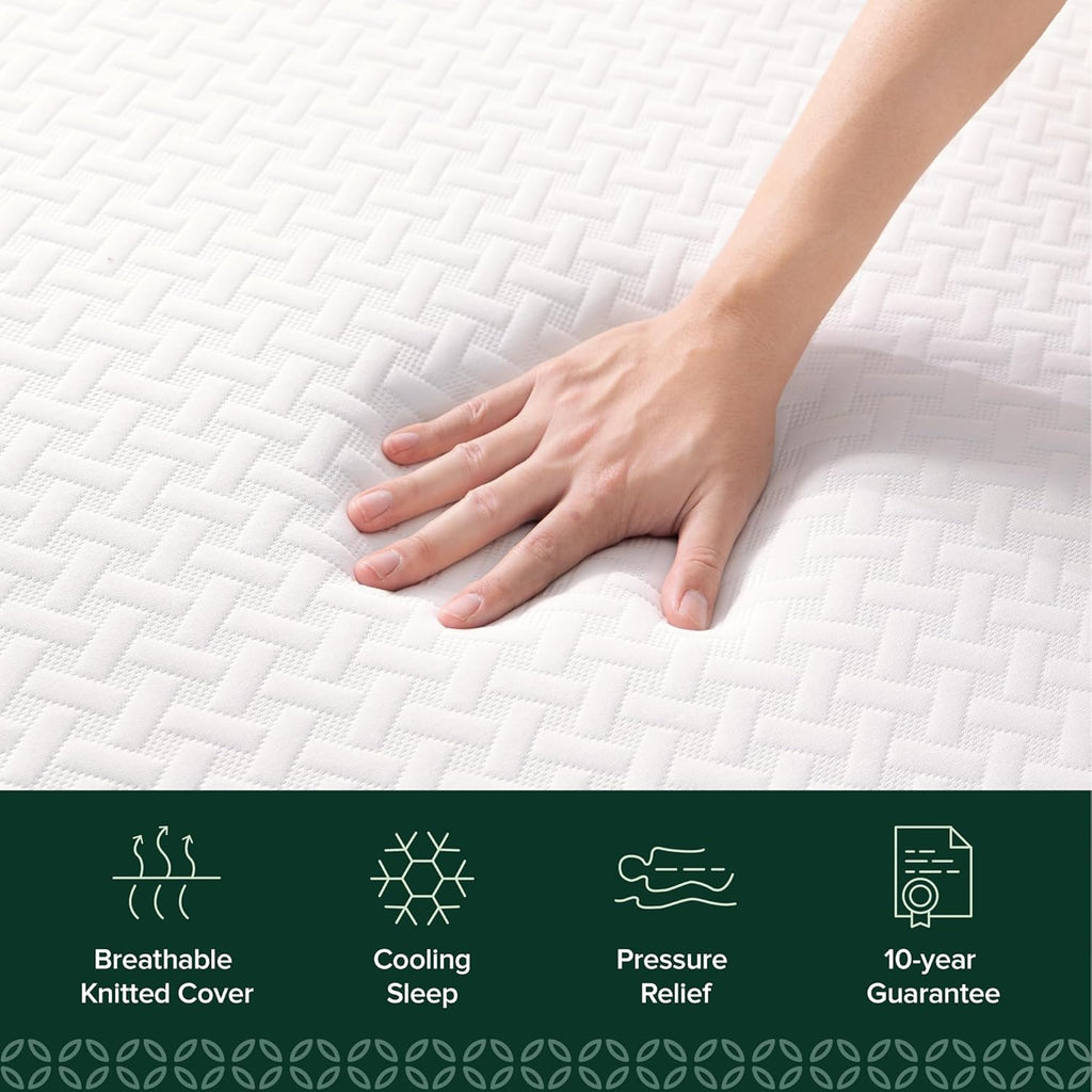 Zinus 5 Inch Twin Memory Foam Mattress - Cooling Comfort, Medium Feel, Fiberglass Free, Certified Safe