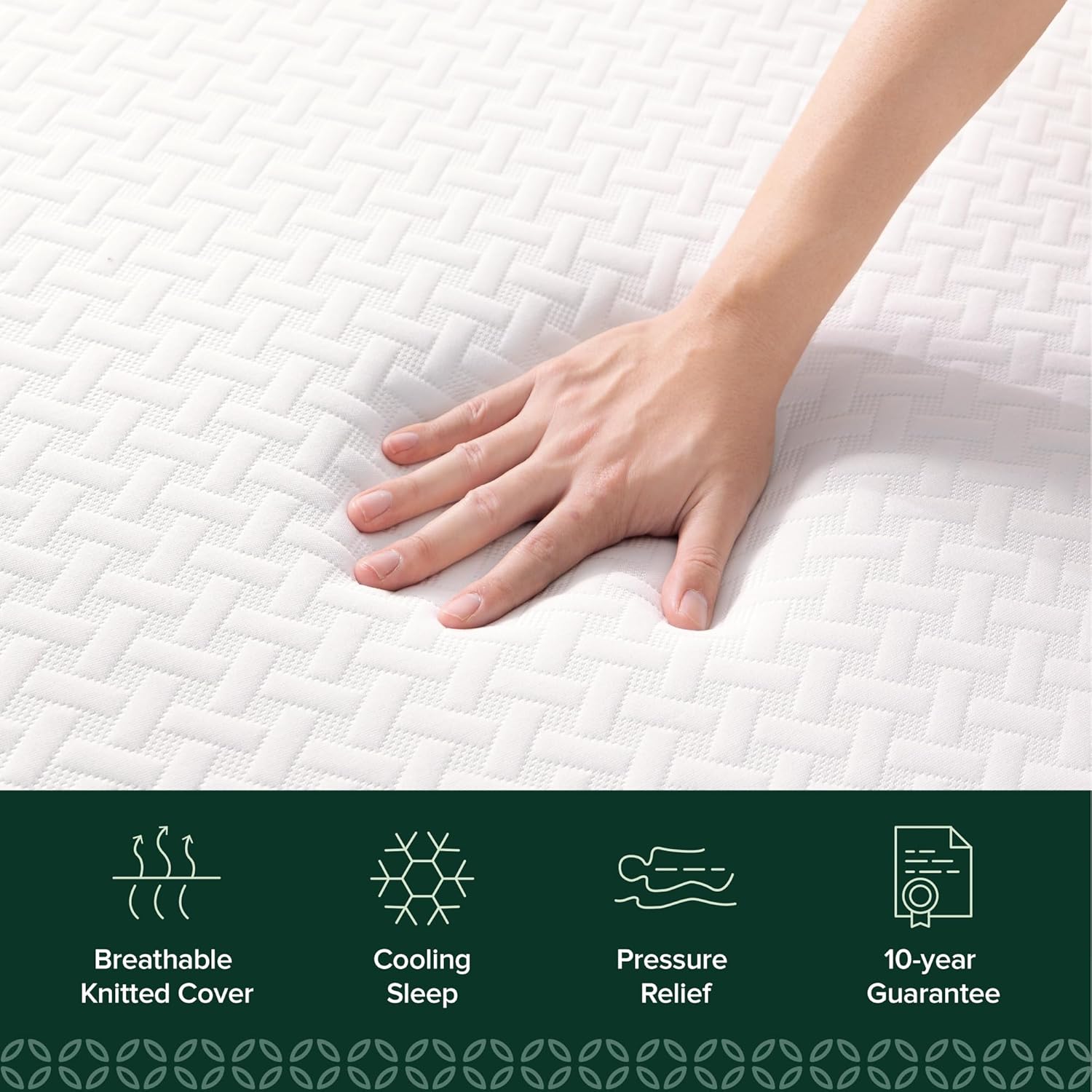 Zinus 5 Inch Twin Memory Foam Mattress - Cooling Comfort, Medium Feel, Fiberglass Free, Certified Safe