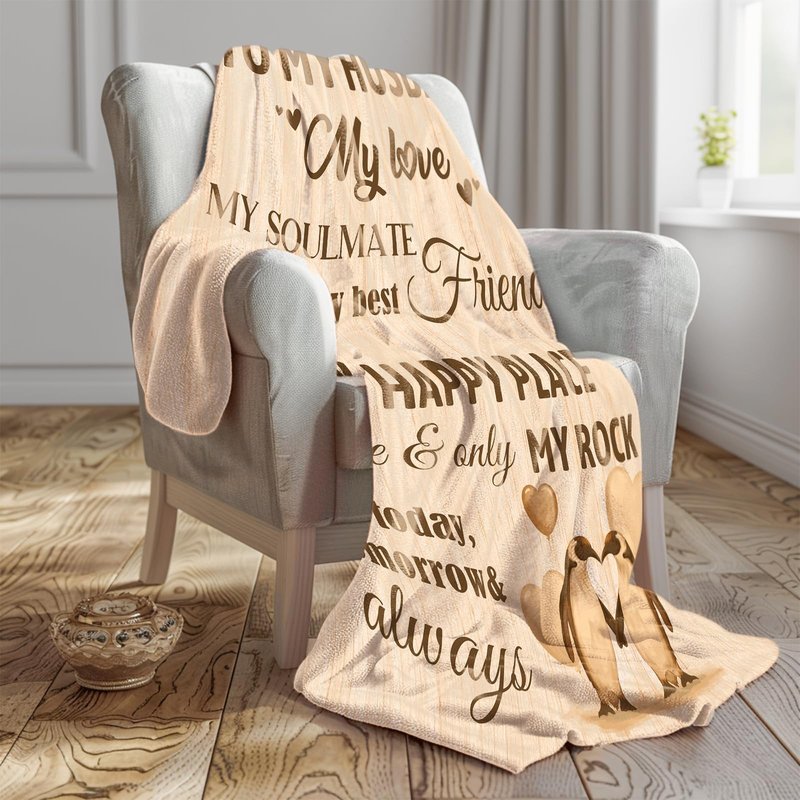 Ueedklaayy Valentines Day Gifts for Husband, Anniversary Husband Gifts for Him, Blanket for Men Birthday Gift Ideas,Husbands Gifts from Wife,Cozy Blanket 50"x60"