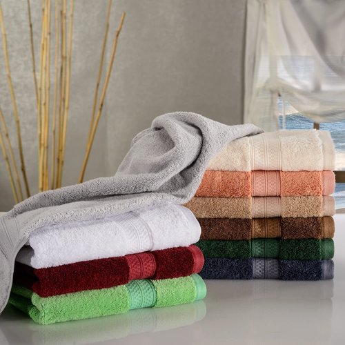 Superior Rayon from Bamboo Cotton Blend Hand Towel Set, Ideal for Bathroom, Guest Bath, Gym, Spa, Bathroom, Kitchen Decor, Home Essentials, Includes; 6 Hand Towels, 16” x 30", Hunter Green